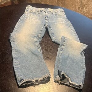 AG denim “Farrah Boot Crop” high rise fit. Size 28 Good used condition